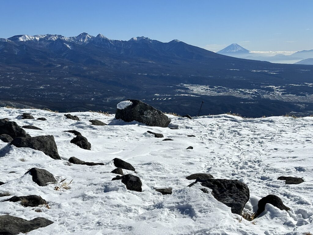 八ヶ岳と富士山