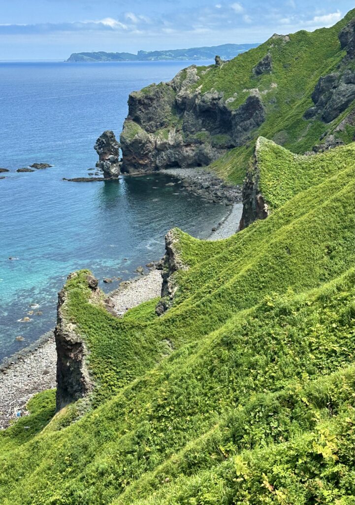 神威岬の海岸