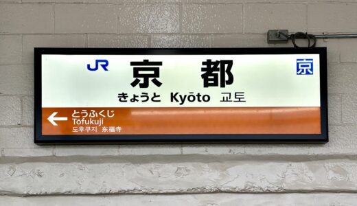 京都駅の駅名板