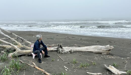 荒涼とした海岸・日本海の荒波