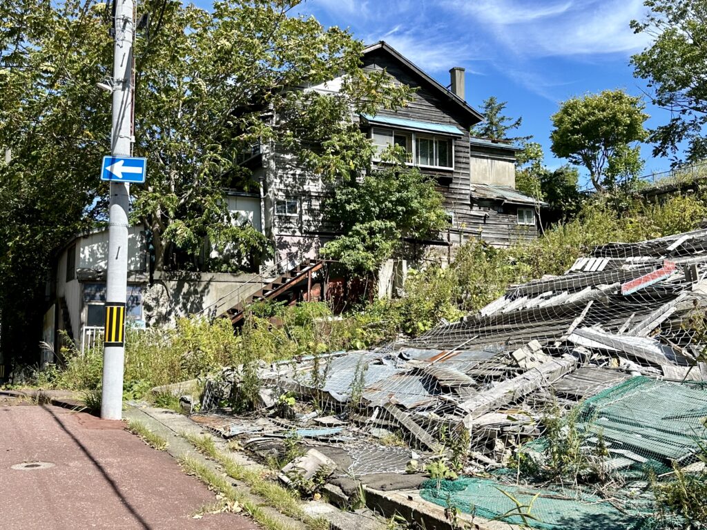 夕張本町の廃墟群