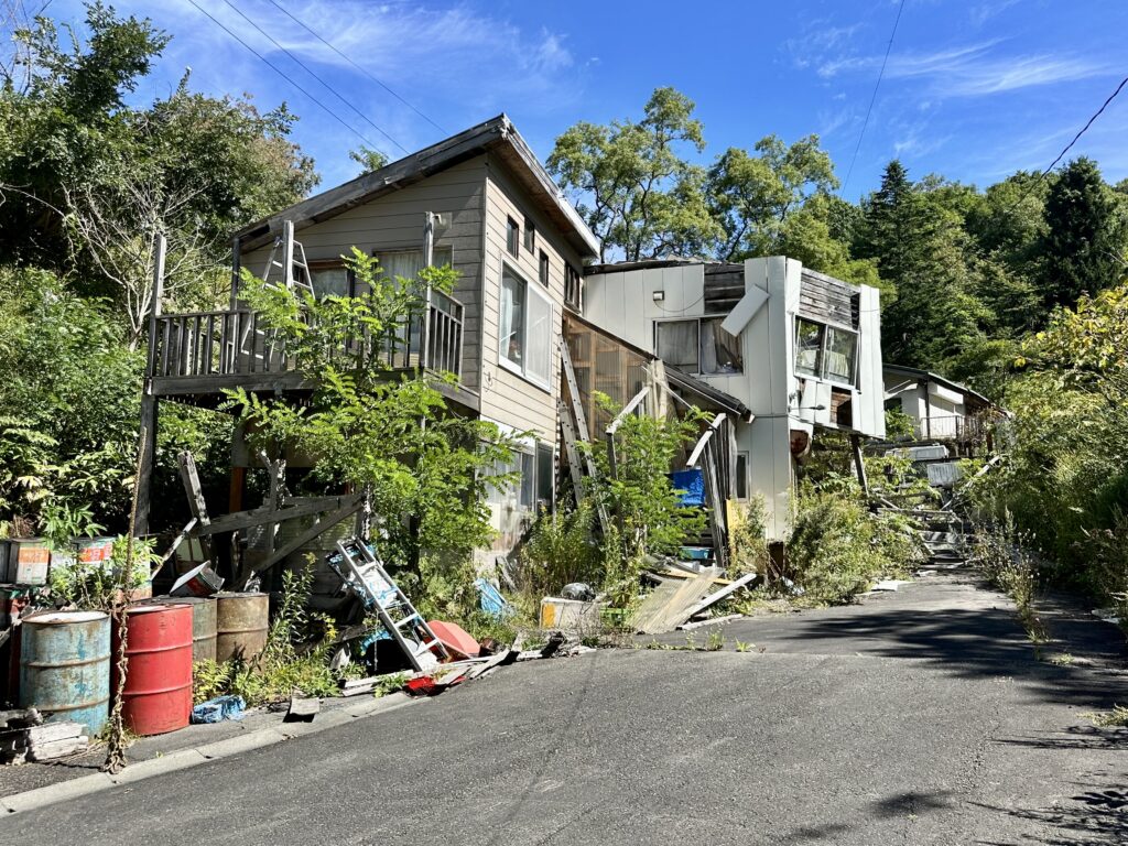 夕張本町の廃墟群