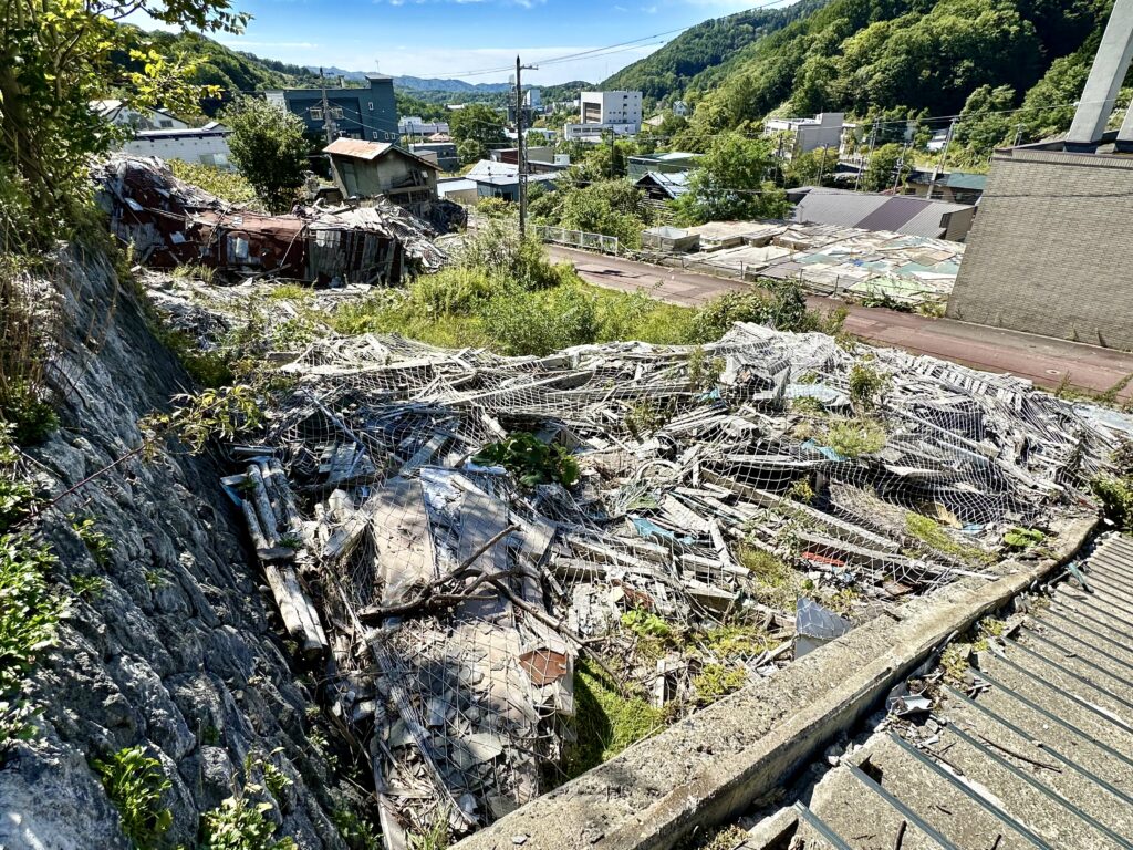 夕張本町の廃墟群