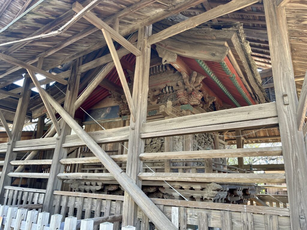 八坂神社の本殿と覆殿（龍ヶ崎市）