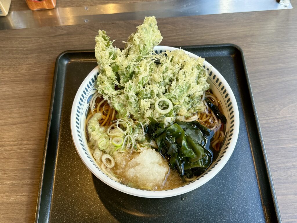 しぶそばの春菊天そば