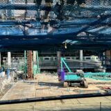 渋谷駅周辺が建設中の写真